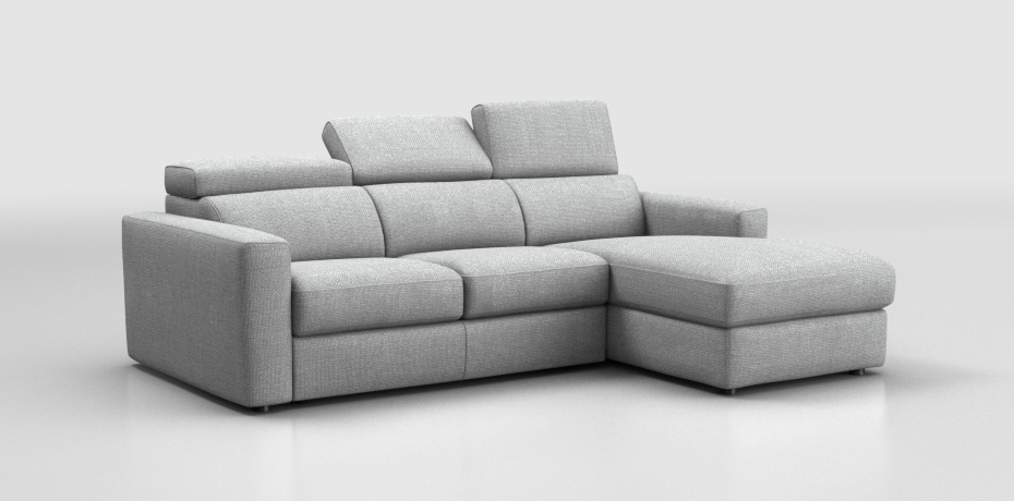 Libolla - large corner sofa with sliding mechanism - right peninsula
